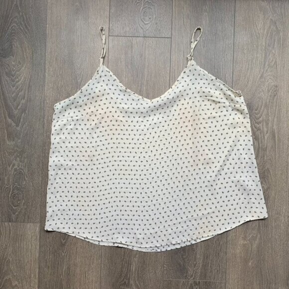 George Women's Print Crepe Tank Top Cream Size 2XL - Picture 2 of 11